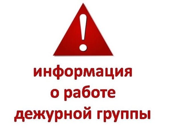 Организация работы дежурной группы